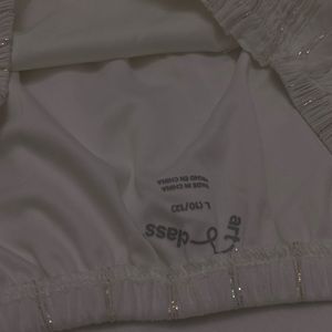 Shining gold white summer dress